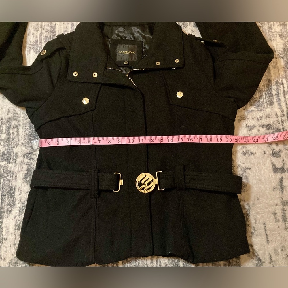 Vintage Rocawear Belted Wool Pea Coat - Picture 10 of 12